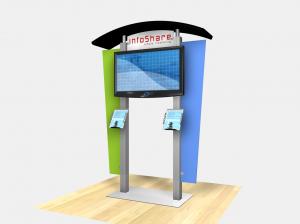 REOPE-1230 / Large Monitor Kiosk with Arch Canopy