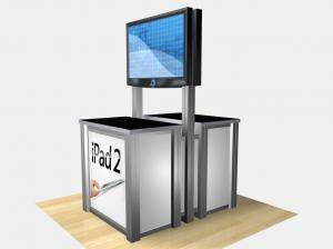 REOPE-1233 / Double-Sided Rectangular Counter Kiosk